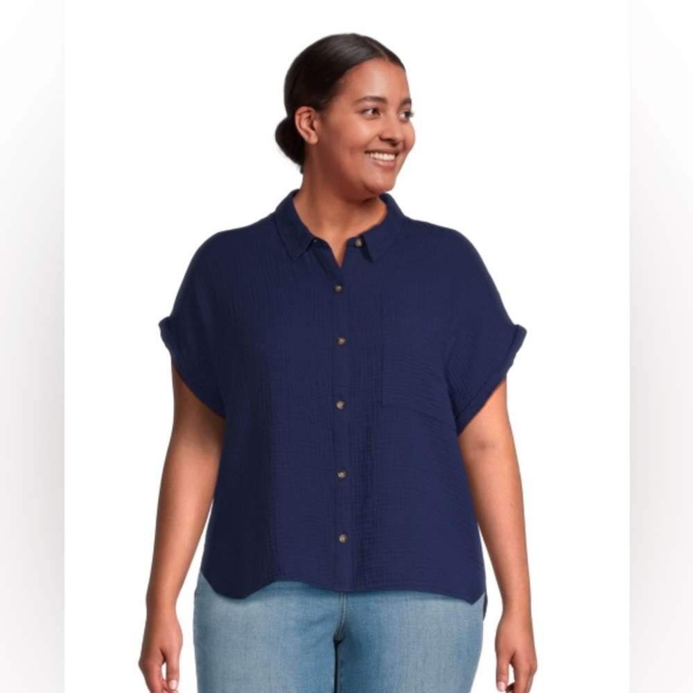 Denver Hayes Navy Blue Blouse
